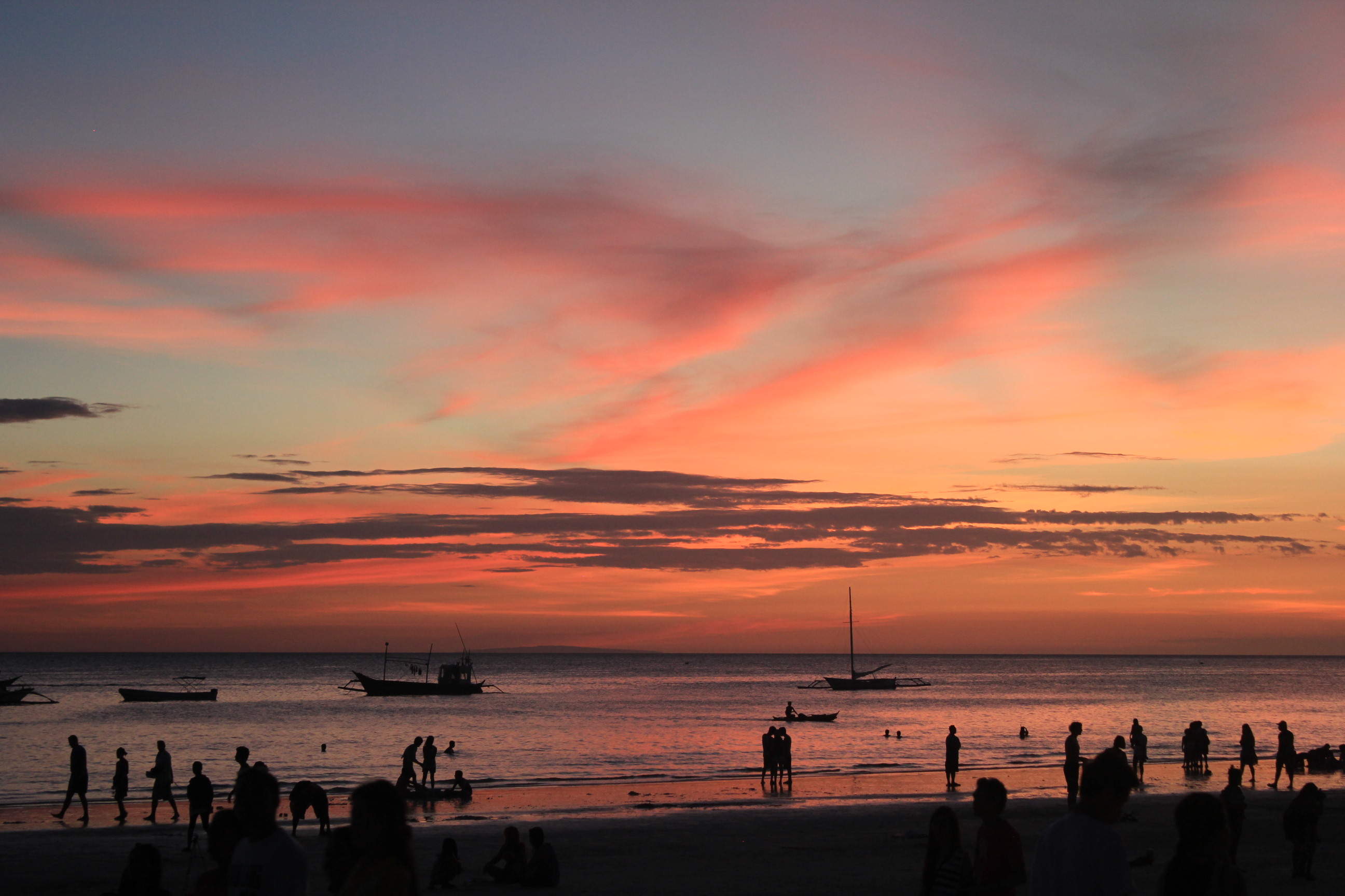 boracay island philippines sunset near boracay beach club