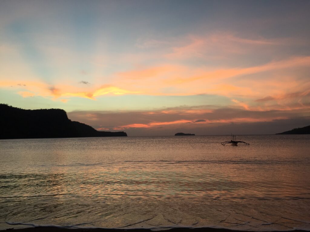 calayo batangas beach sunset